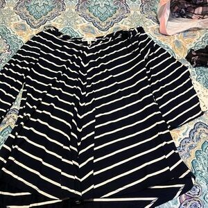 Striped Navy and White Women's Blouse